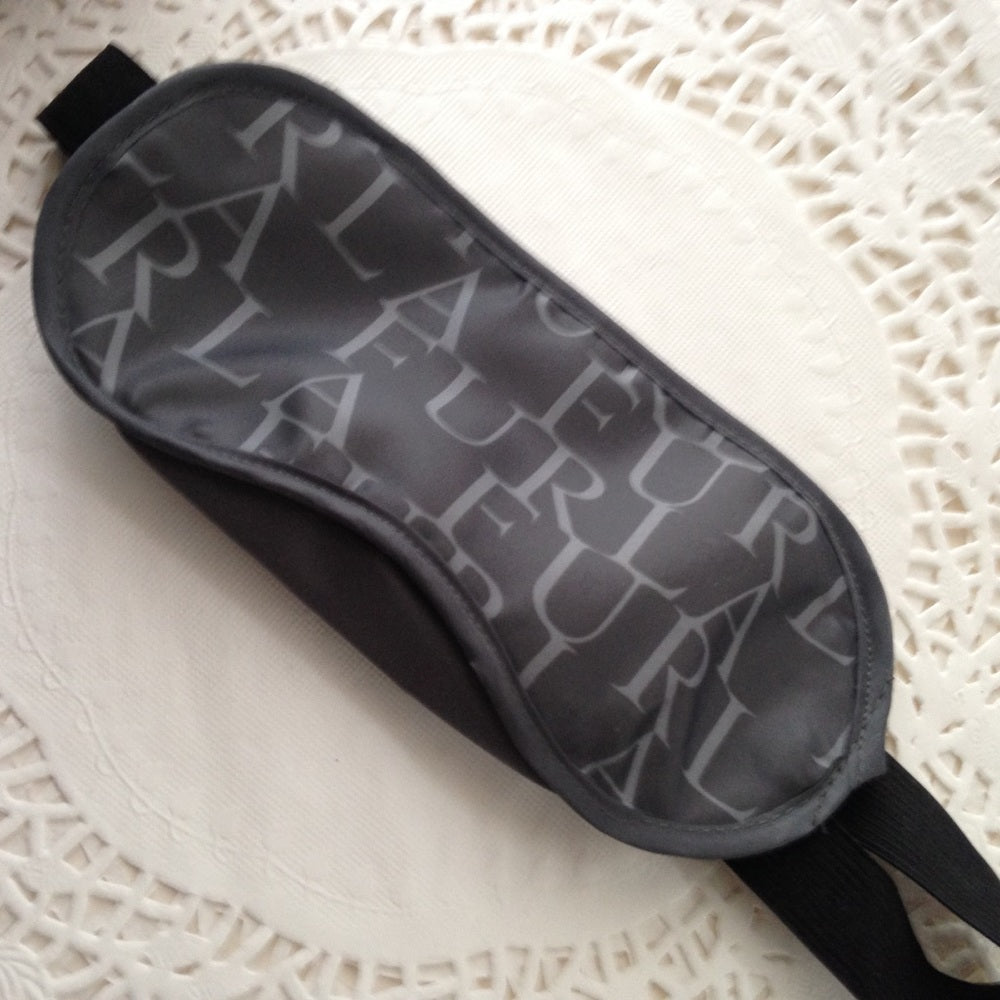 Furla Yellow-Gray Cosmetic Pouch with Sleep Mask