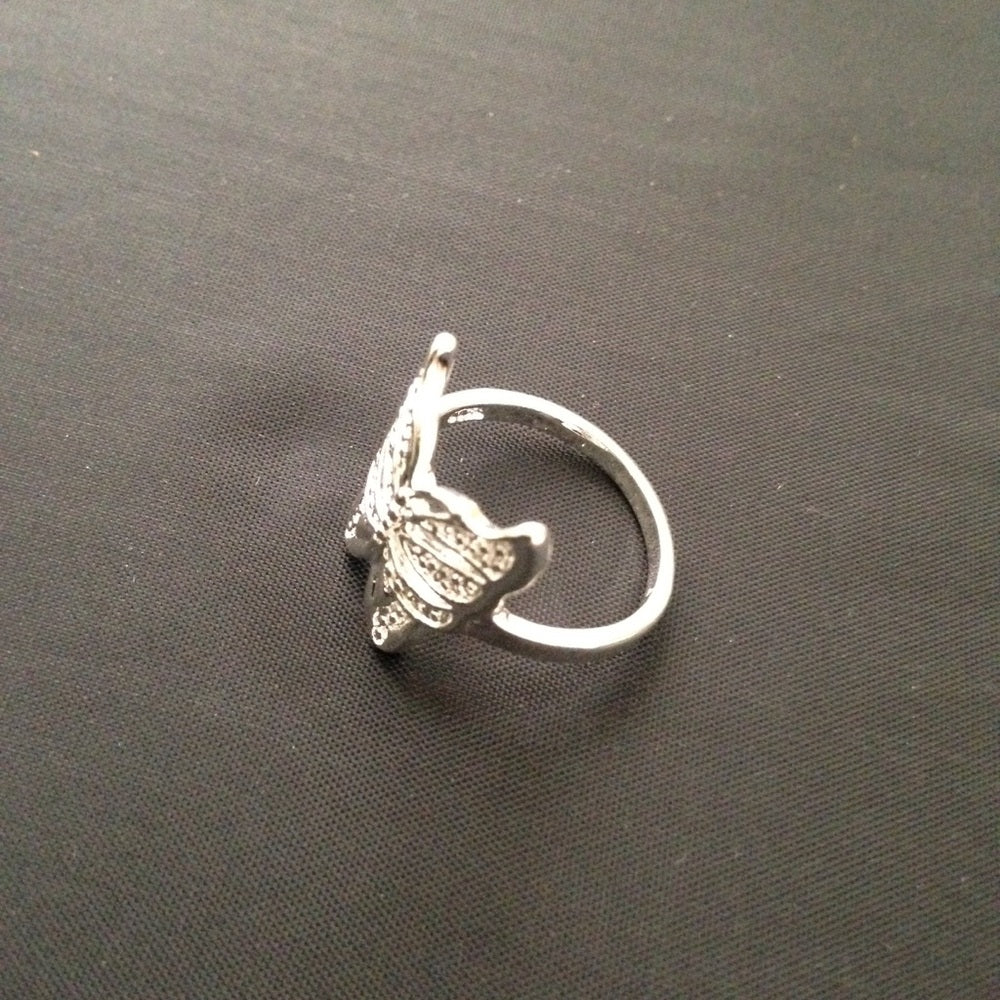 Vintage, 925 Silver Butterfly Ring (Size 6-7)