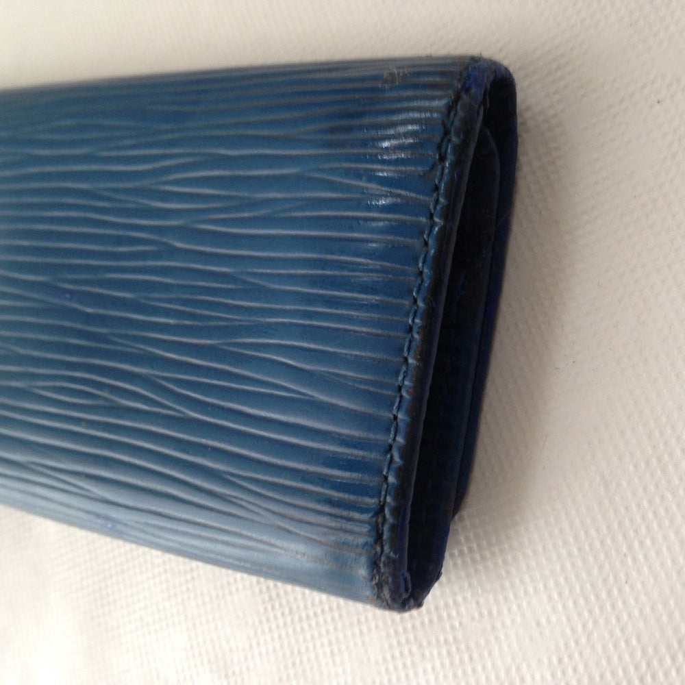 Authentic, Louis Vuitton, Blue Epi Leather 4-Hooks