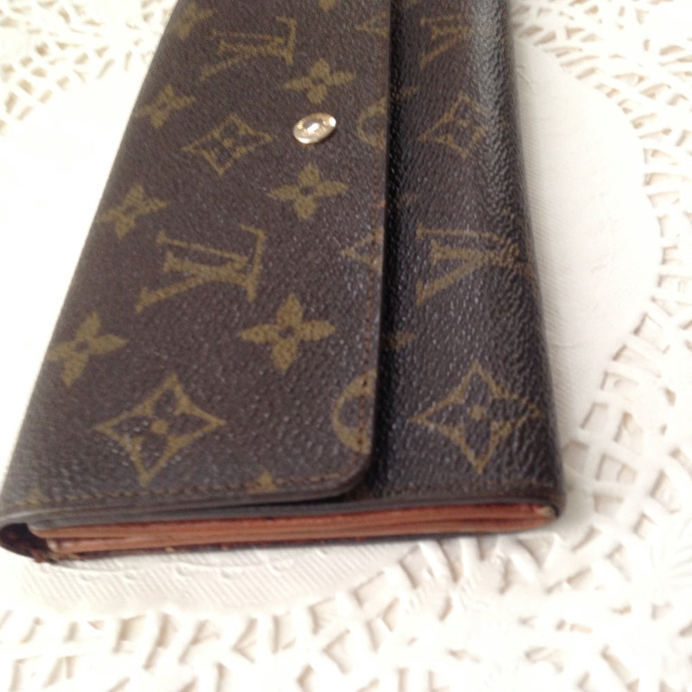 Louis Vuitton, Brown Mono, Bi-Fold Long Wallet