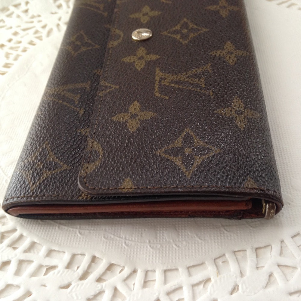 Louis Vuitton, Brown Mono, Bi-Fold Long Wallet
