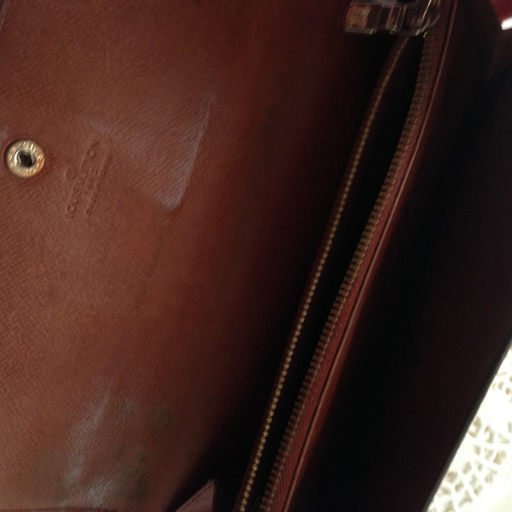 Louis Vuitton, Brown Mono, Bi-Fold Long Wallet