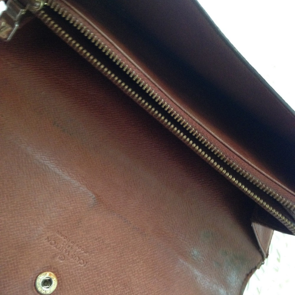Louis Vuitton, Brown Mono, Bi-Fold Long Wallet