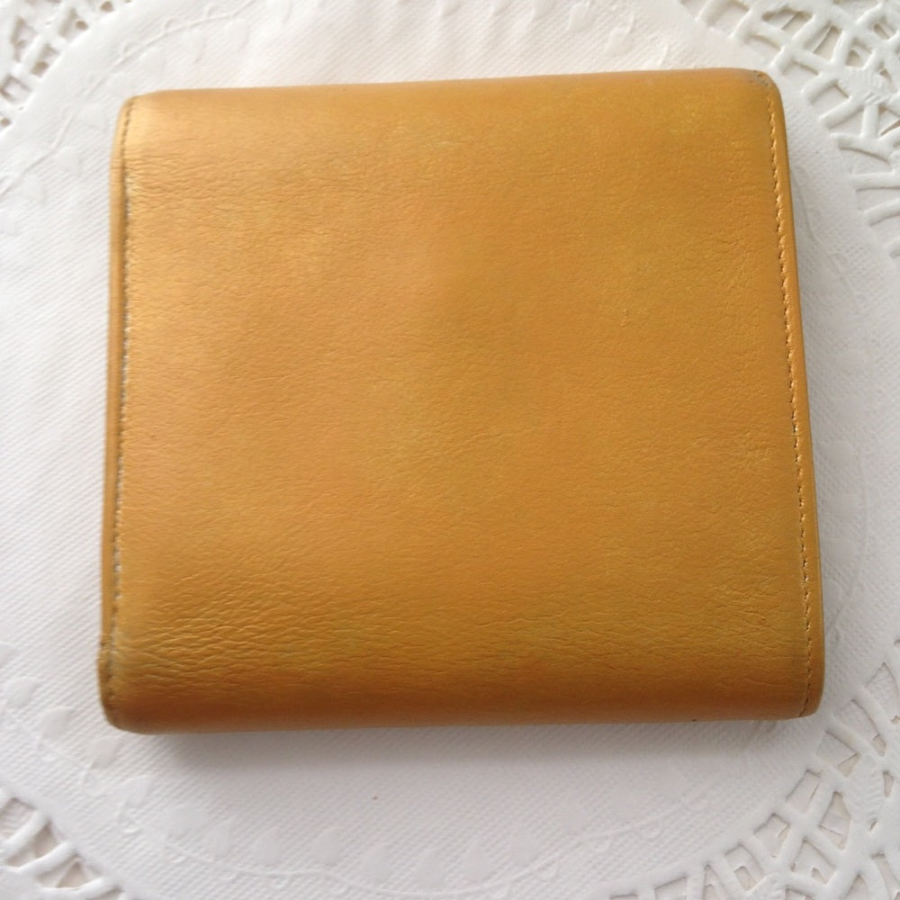 Authentic, Cartier Yellow Gold Leather Wallet