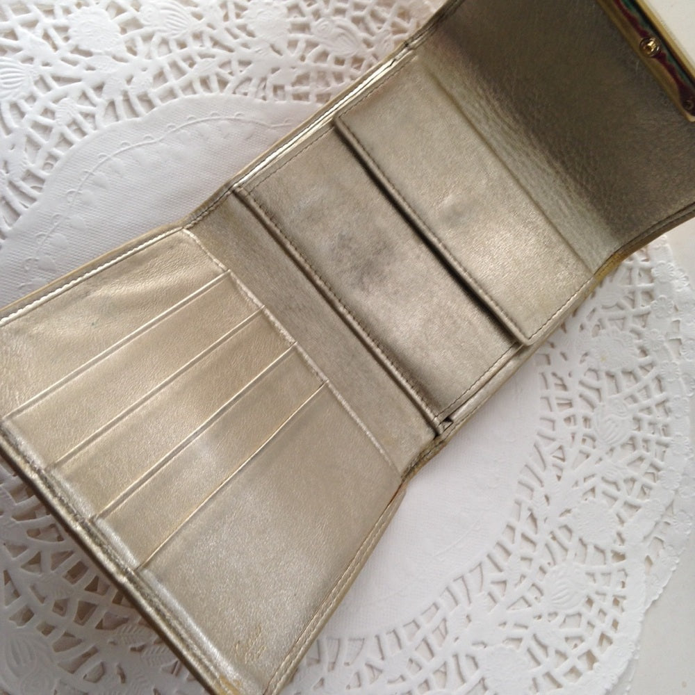 Authentic, Cartier Yellow Gold Leather Wallet