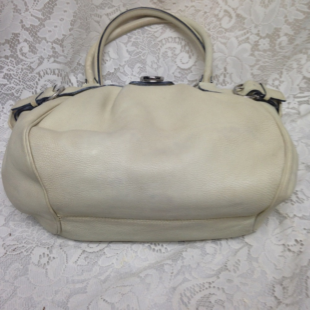 Ferragamo Beige Leather Handbag 10x10x6