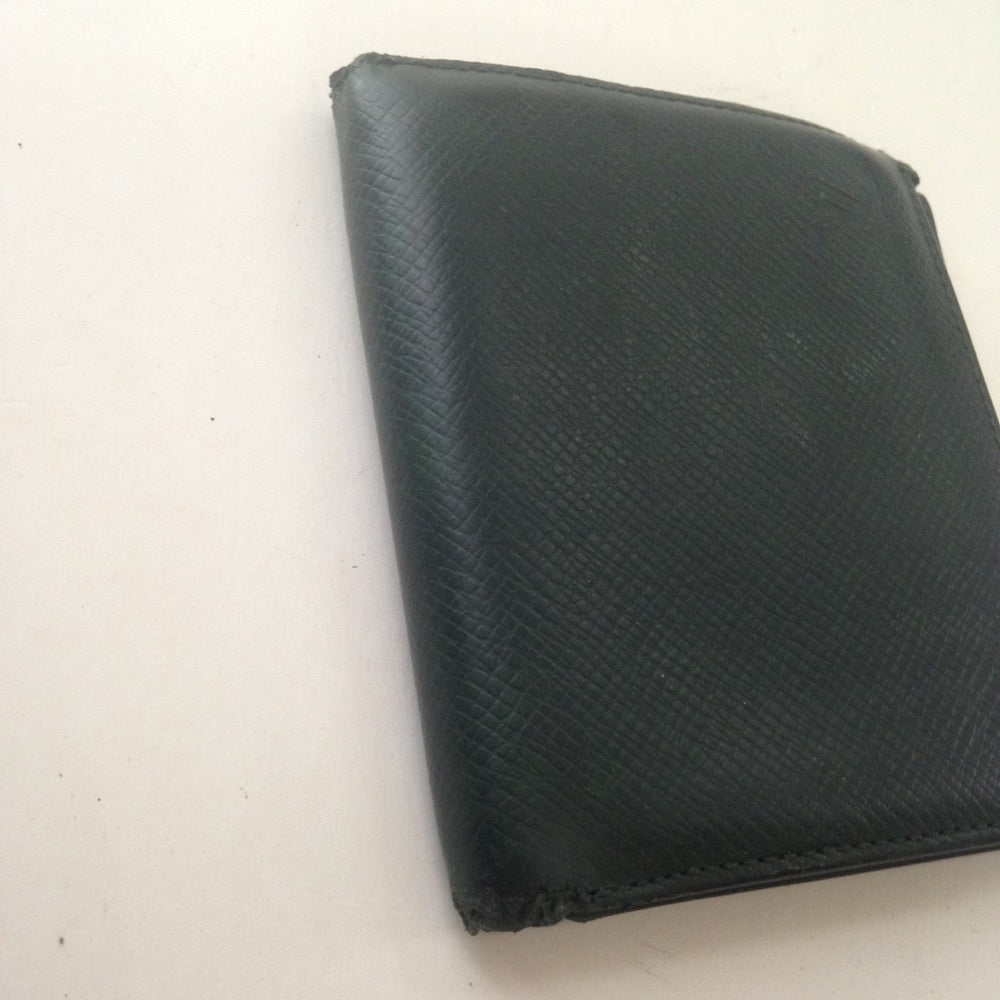 Louis Vuitton Green Taiga Leather Mens Wallet