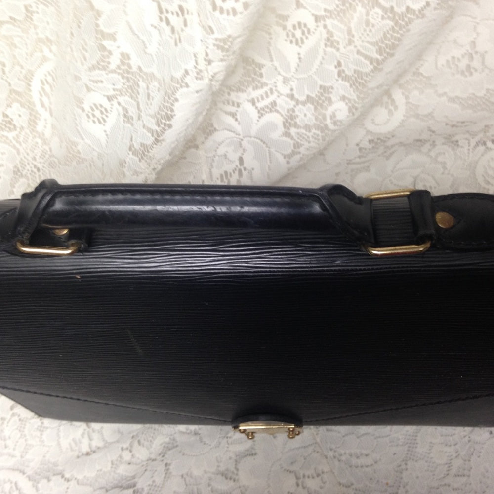 Louis Vuitton Black Epi Leather 2-Gusset Briefcase