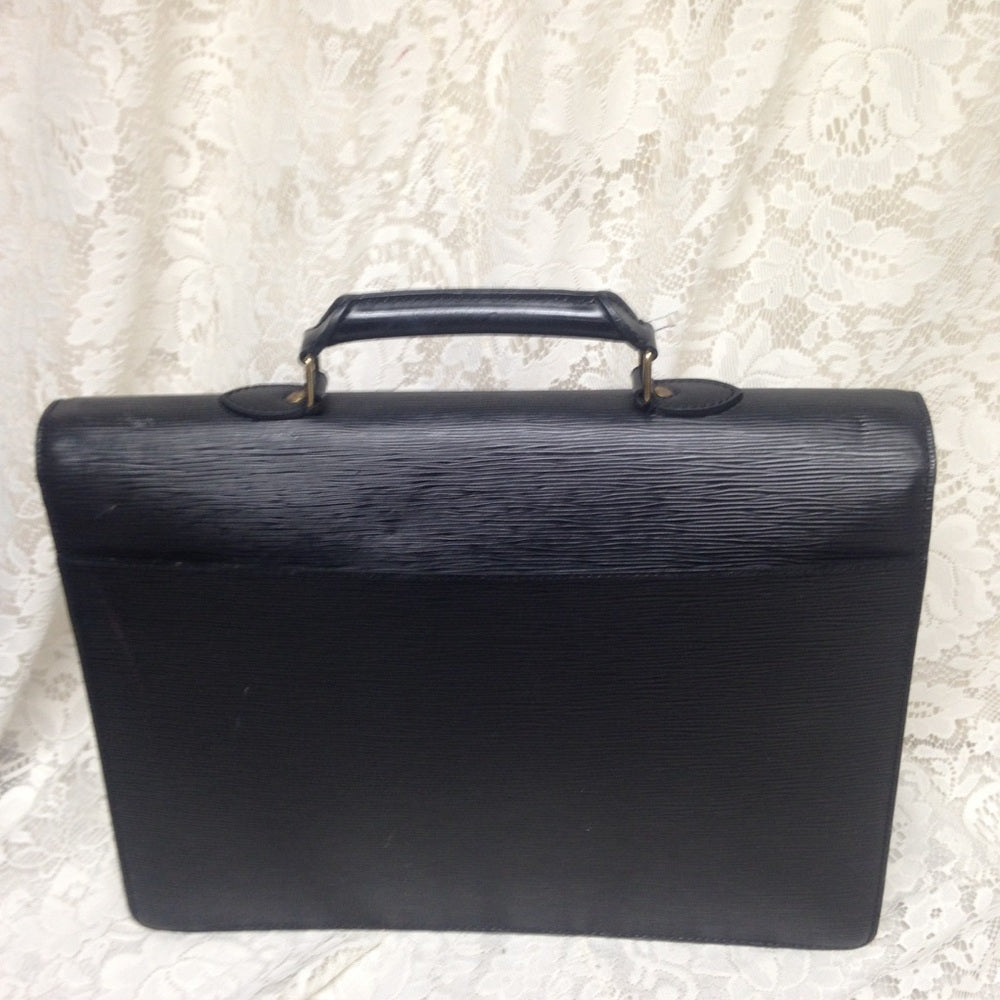 Louis Vuitton Black Epi Leather 2-Gusset Briefcase