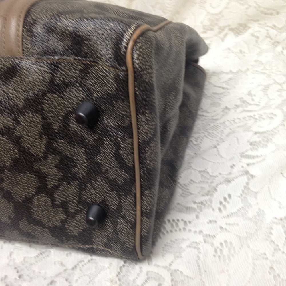 Yves Saint Laurent Coated Canvas Handbag 13inx13in