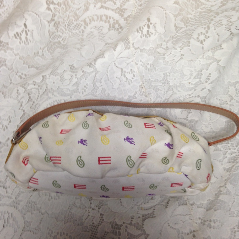 Etro, White, Multicolor Mono Handbag 8inx4inx3in