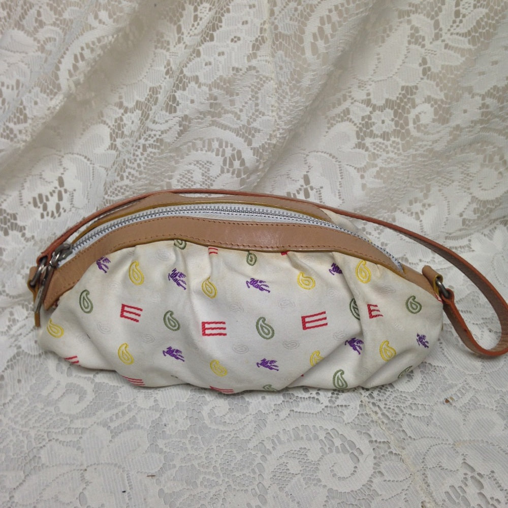 Etro, White, Multicolor Mono Handbag 8inx4inx3in