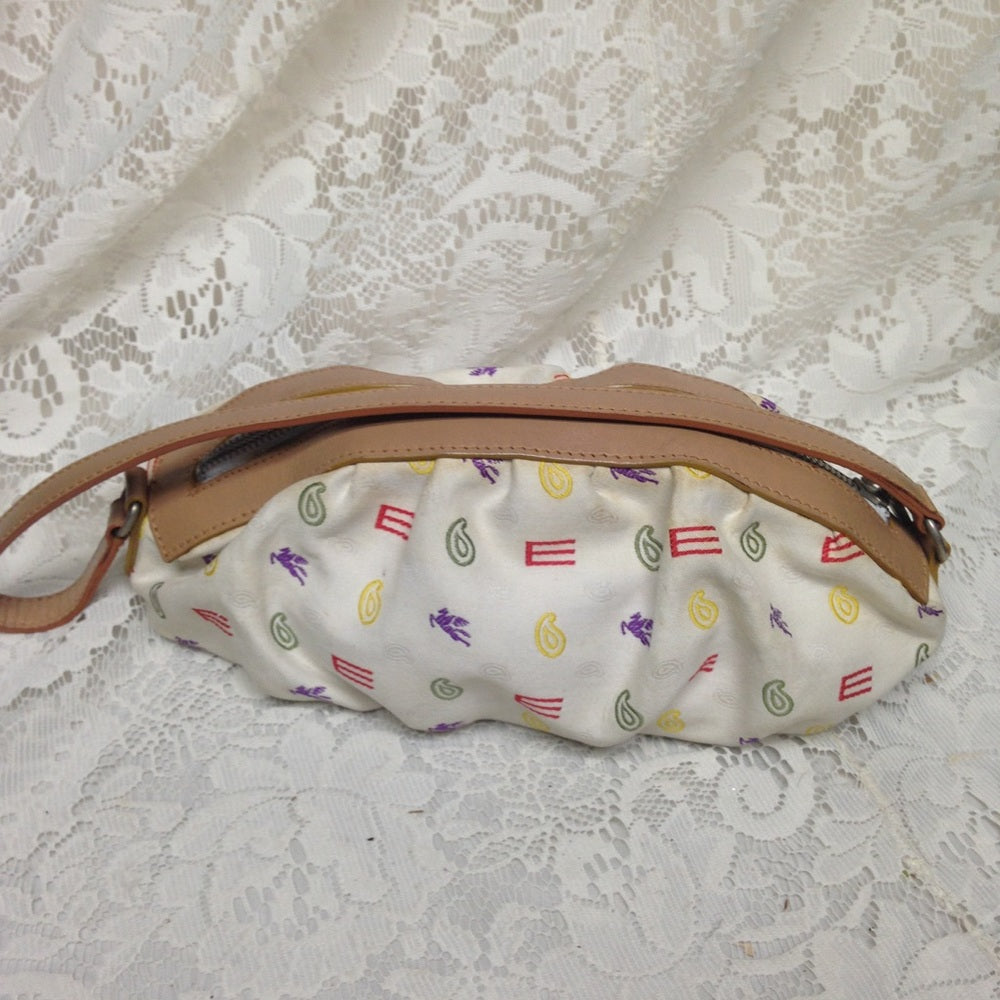 Etro, White, Multicolor Mono Handbag 8inx4inx3in
