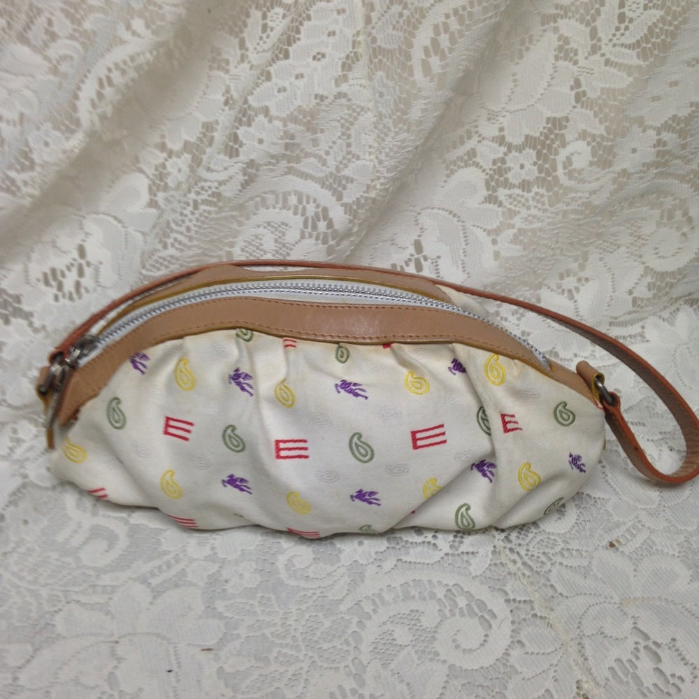 Etro, White, Multicolor Mono Handbag 8inx4inx3in