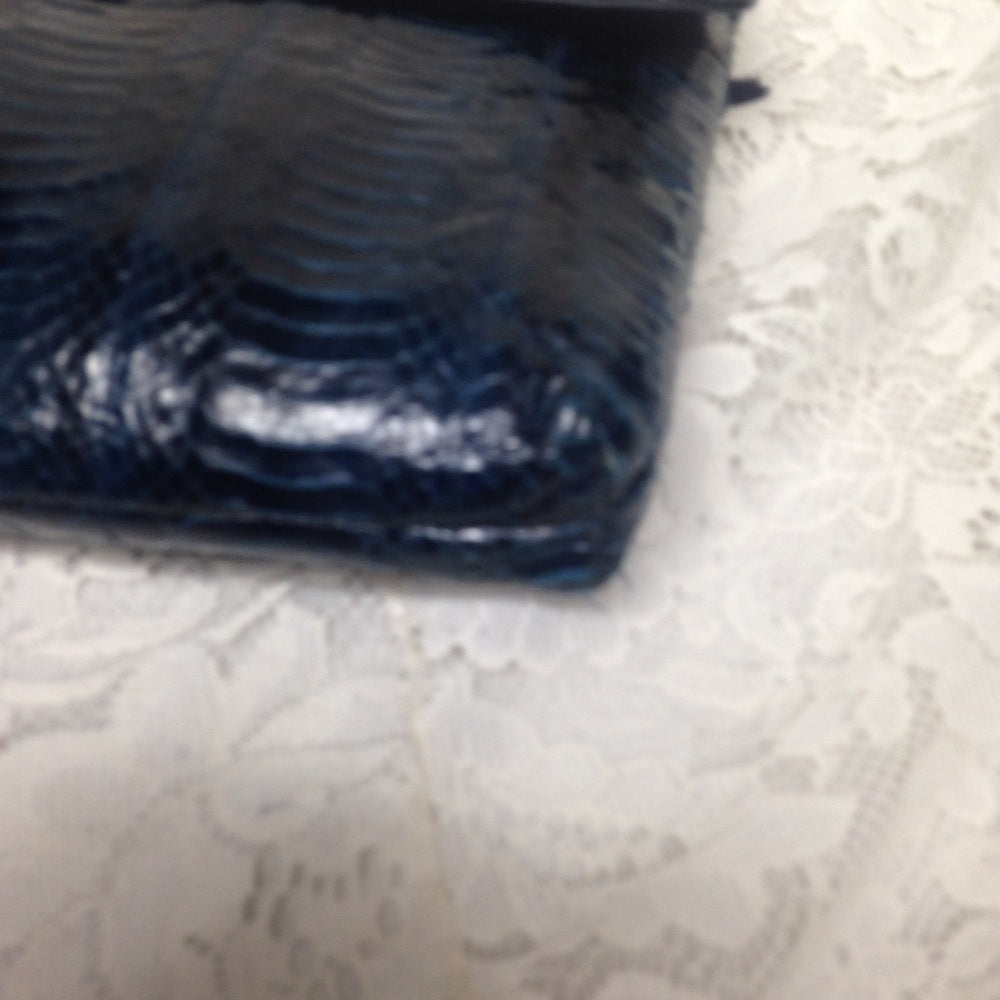 Gianni Bernini, Dark Blue Genuine Snakeskin Purse