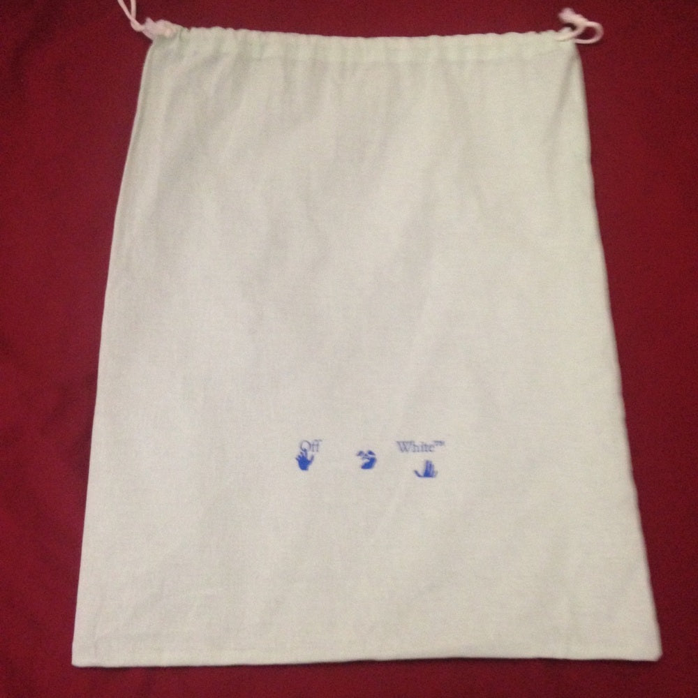 Off White Medium Size Green Dust Bag 19in x 16in