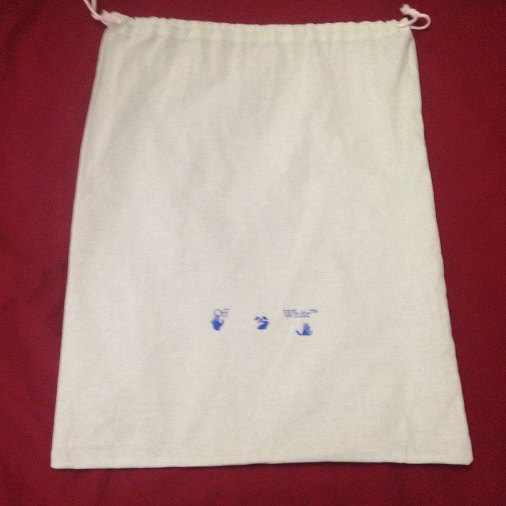 Off White Medium Size Green Dust Bag 19in x 16in