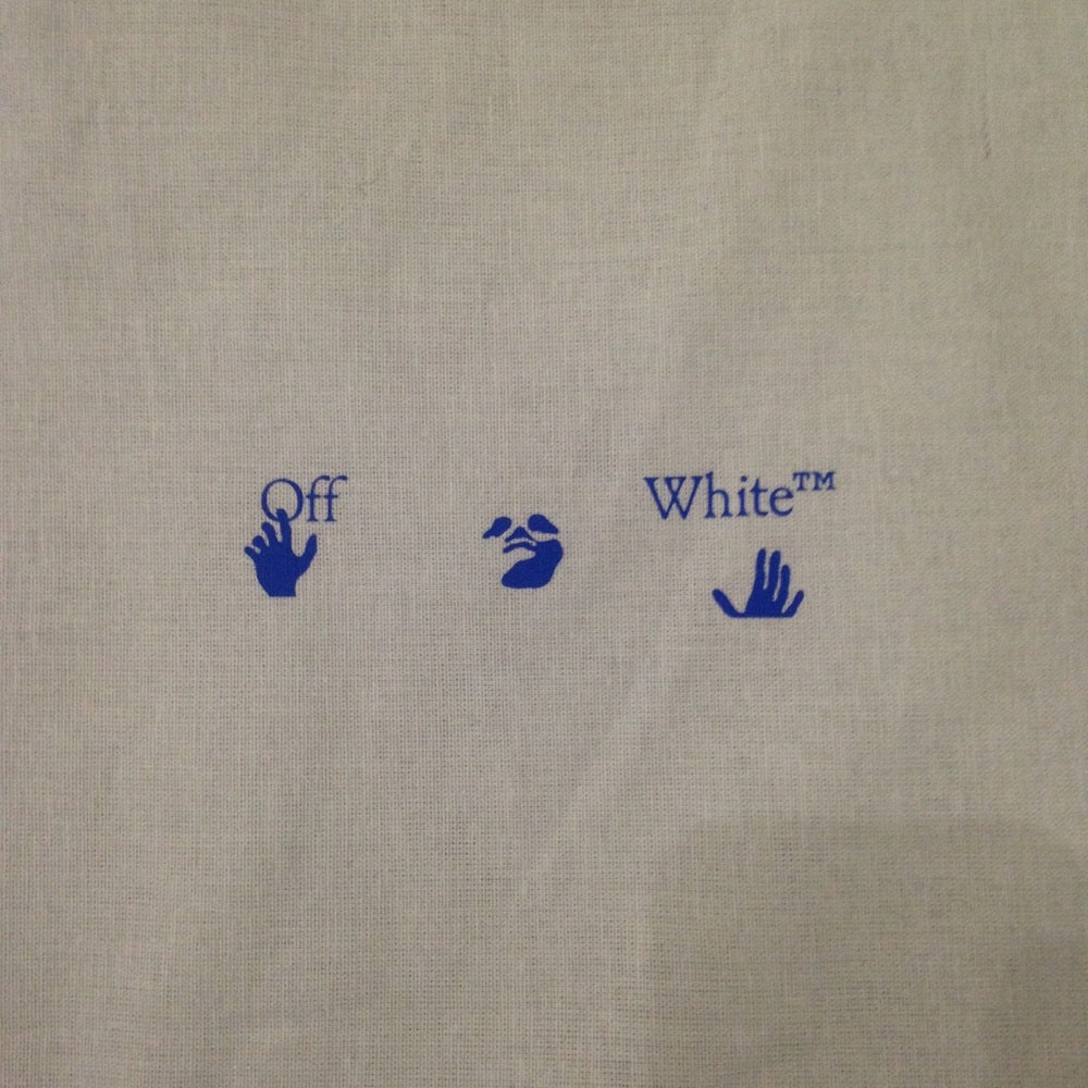 Off White Medium Size Green Dust Bag 19in x 16in
