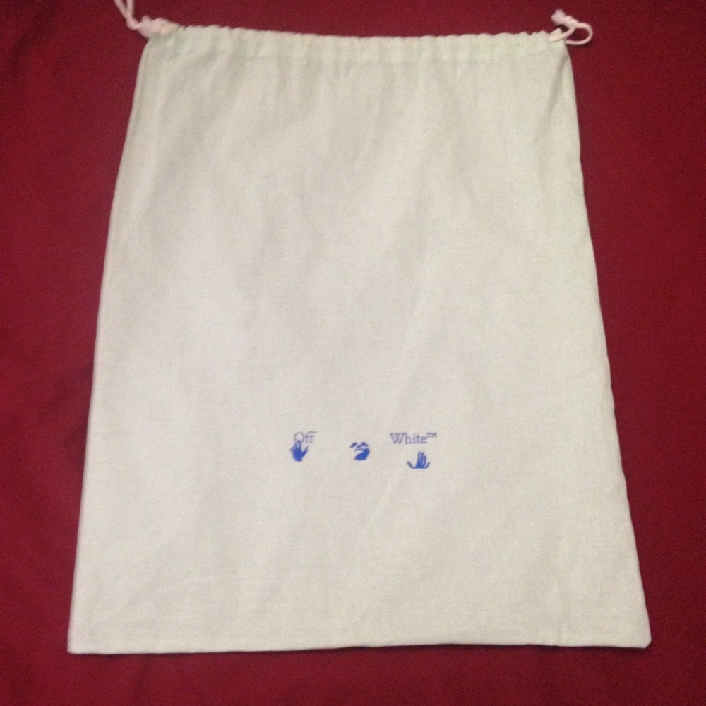 Off White Medium Size Green Dust Bag 19in x 16in