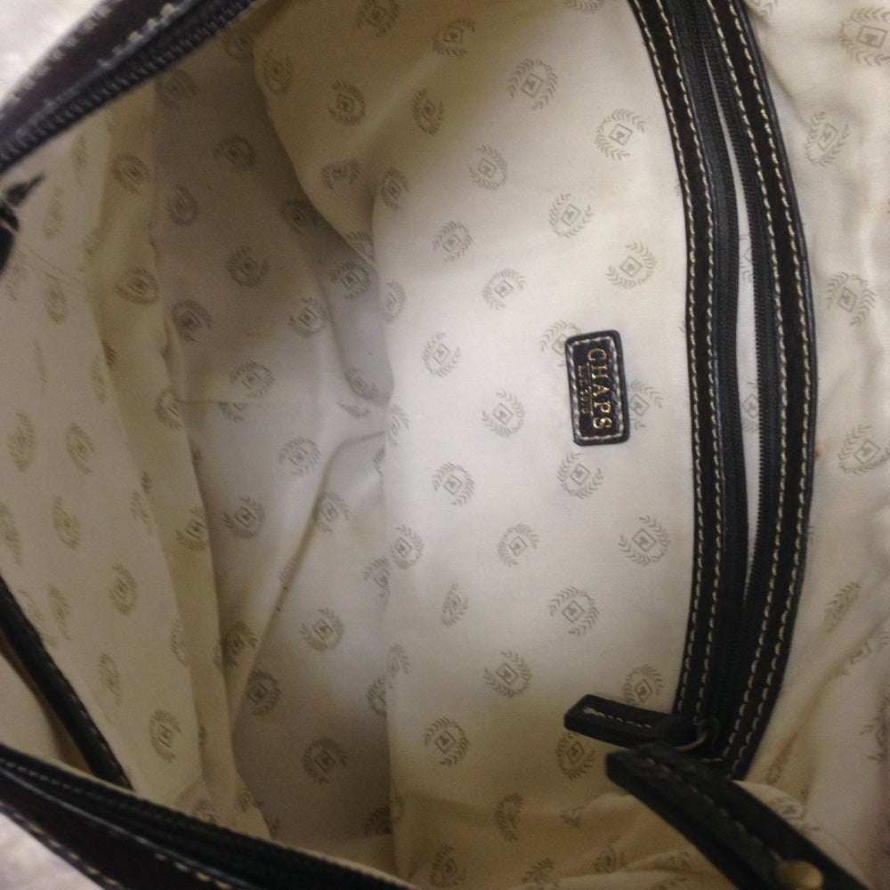 Chaps Beige Knitted Handbag13un x 8in x 4.5in