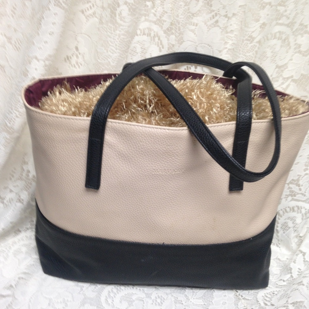 Mary Kay Pink and Black Faux Leather Tote