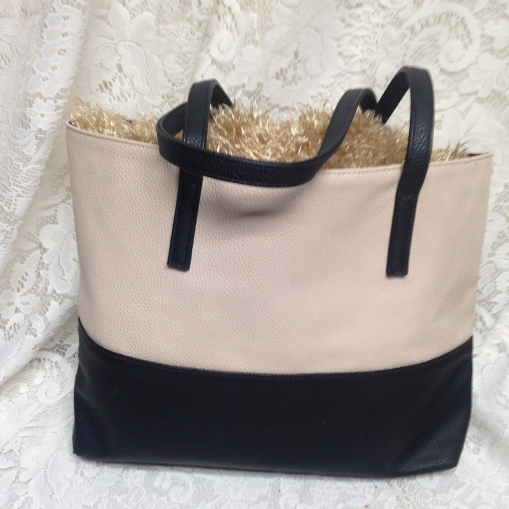 Mary Kay Pink and Black Faux Leather Tote