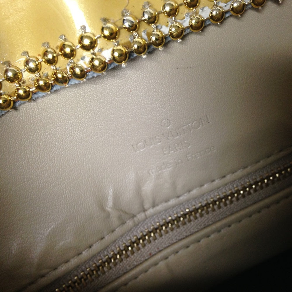 Authentic Louis Vuitton Yellow Vernis Tote 12x10x6