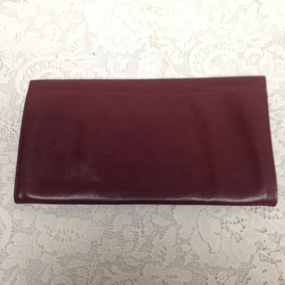 Cartier Burgundy Leather 2-way Clutch-Crossbody