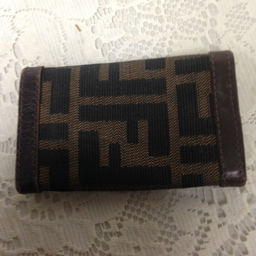 Fendi Italy, Zucca Pattern 4-hooks Key Case