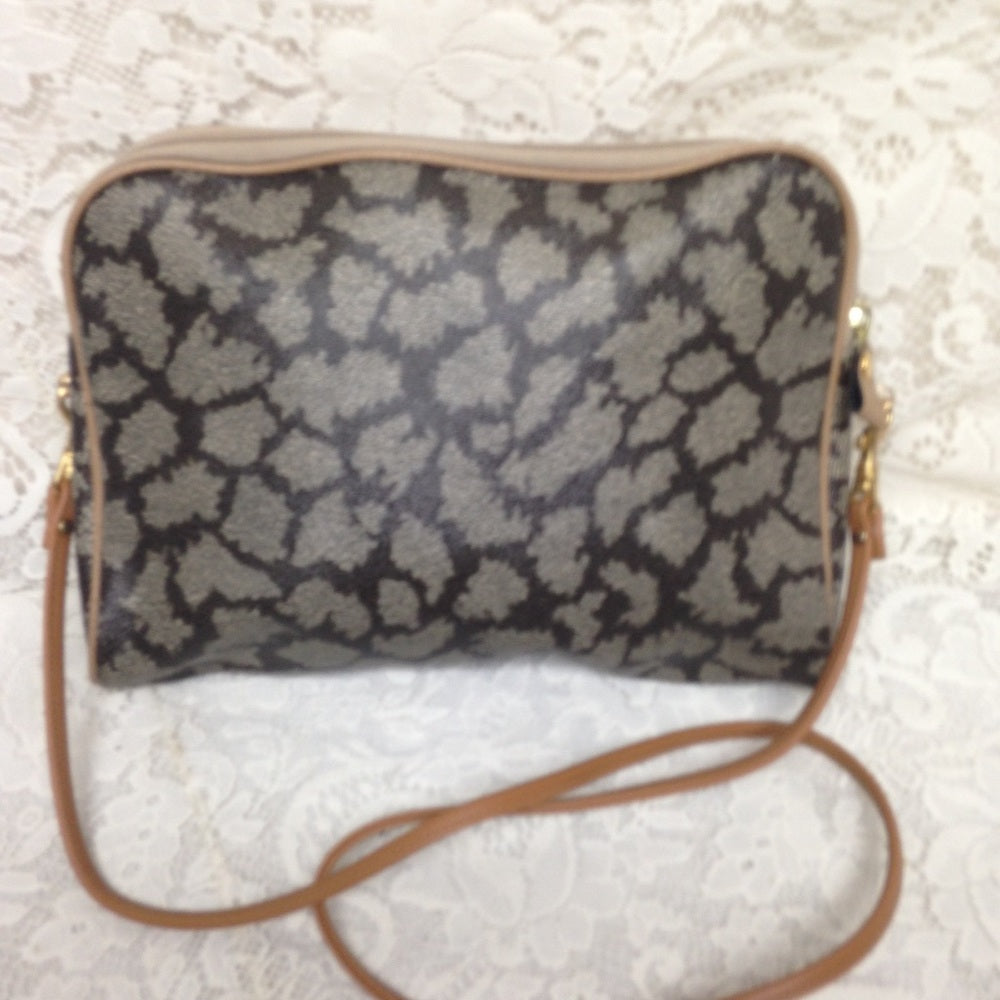 YSL Spotted Coated Canvas Clutch-Shoulder Bag