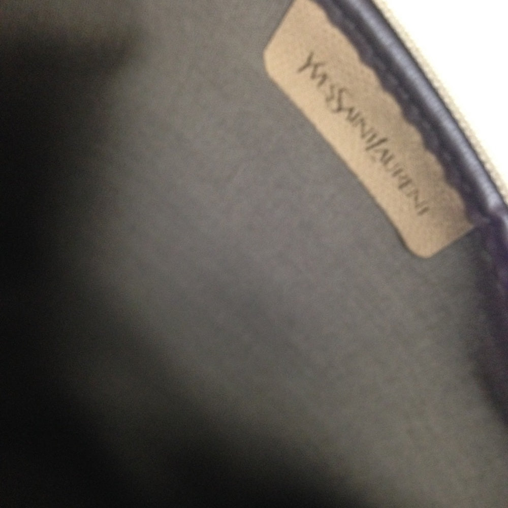 YSL Spotted Coated Canvas Clutch-Shoulder Bag
