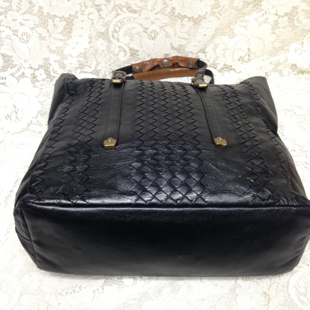 Bottega Veneta Black-Leather Tote Handbag