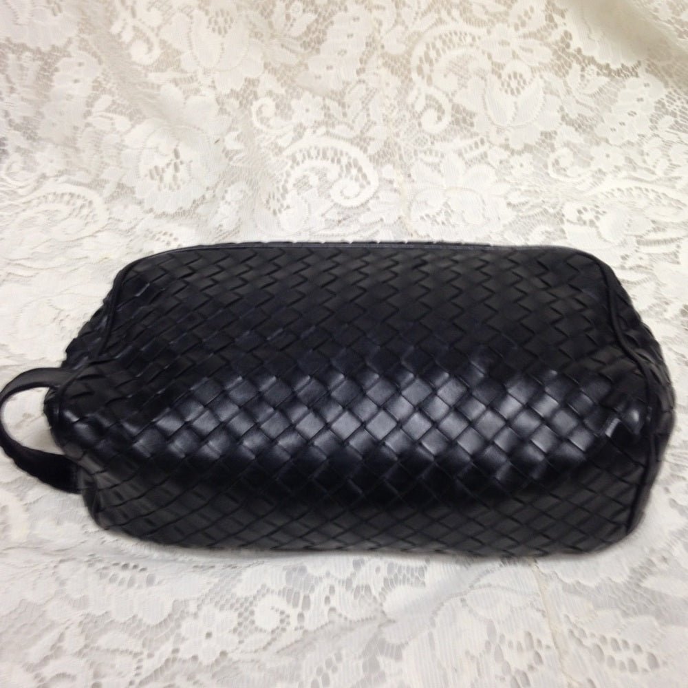 Vintage Bottega Veneta Black-Leather Pouch