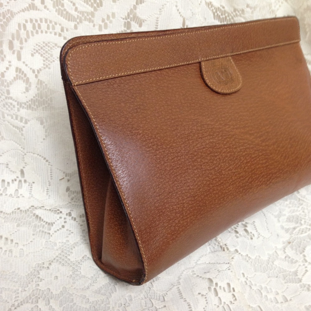 Valentino Garavani Tan Leather Mens Clutch