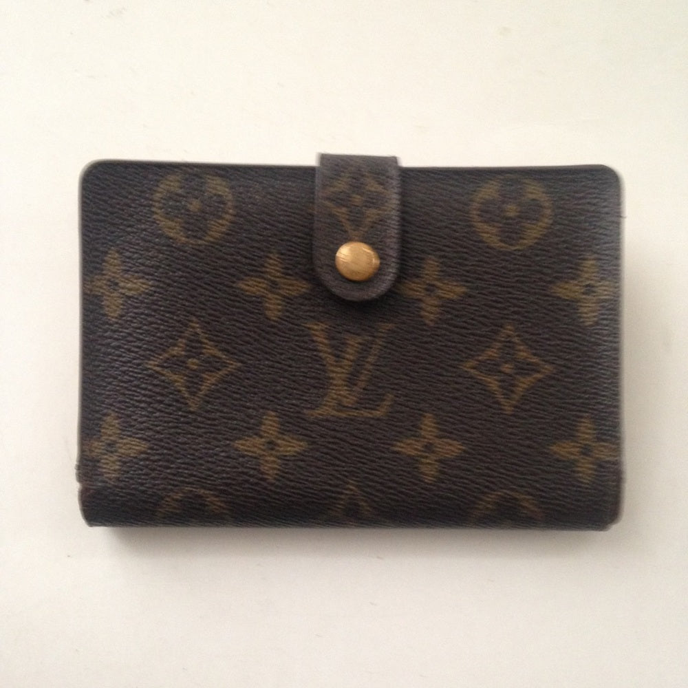 Louis Vuitton Brown Mono Kisslock Compact Wallet