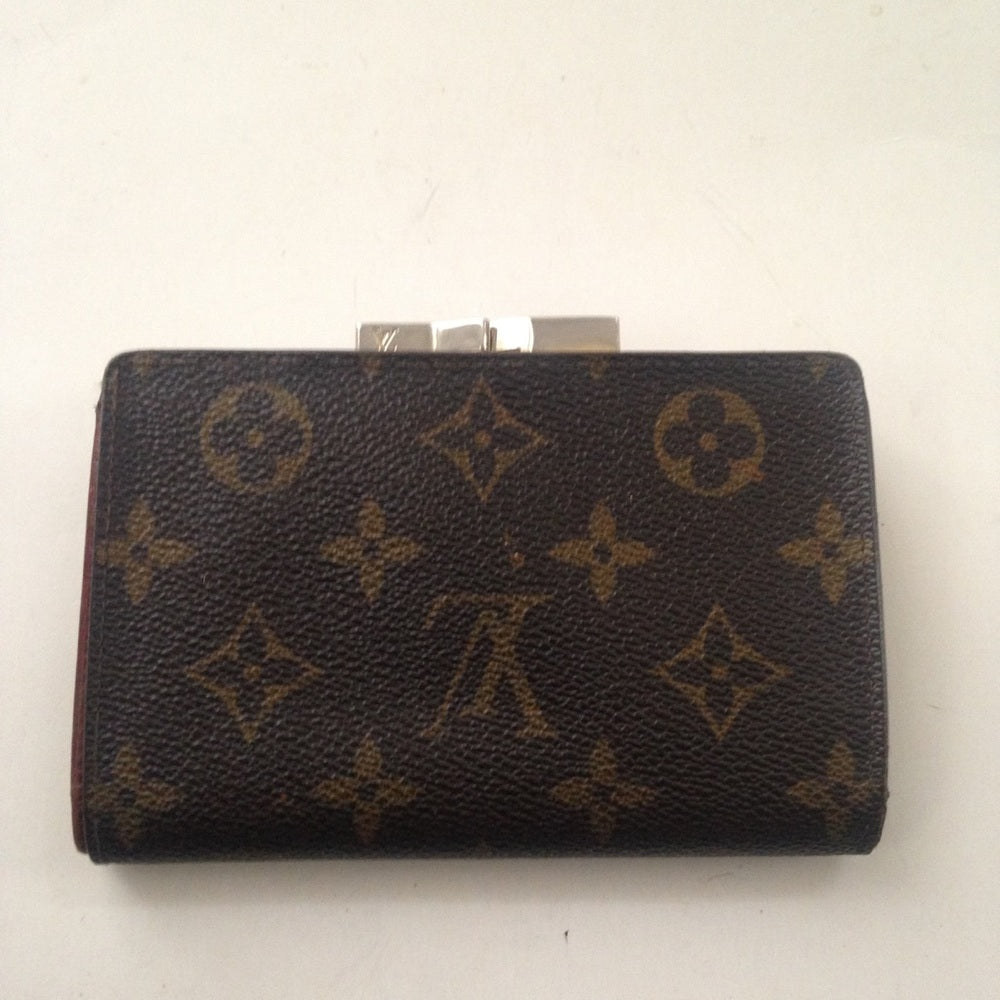 Louis Vuitton Brown Mono Kisslock Compact Wallet