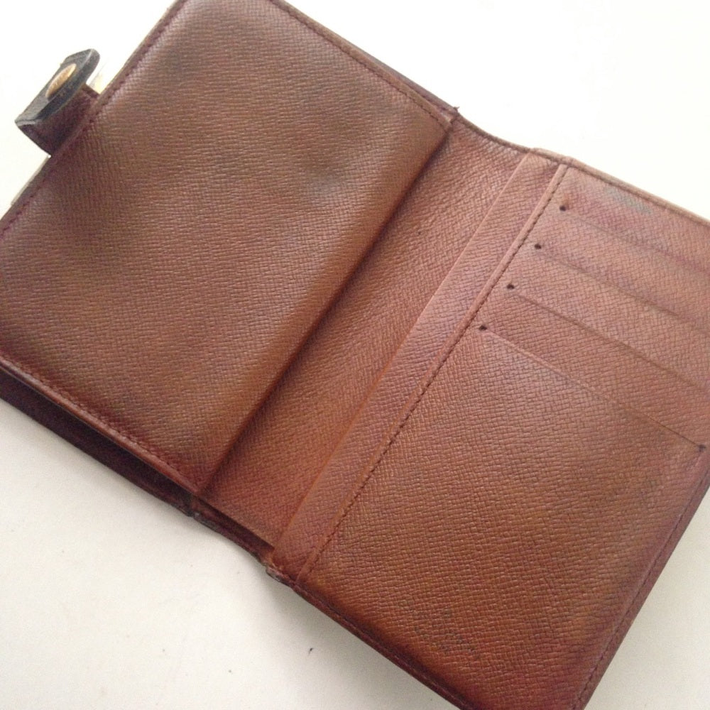 Louis Vuitton Brown Mono Kisslock Compact Wallet
