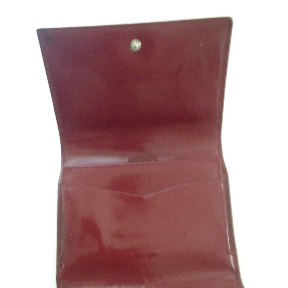 Authentic, Gucci Burgundy Enamel Trifold Wallet