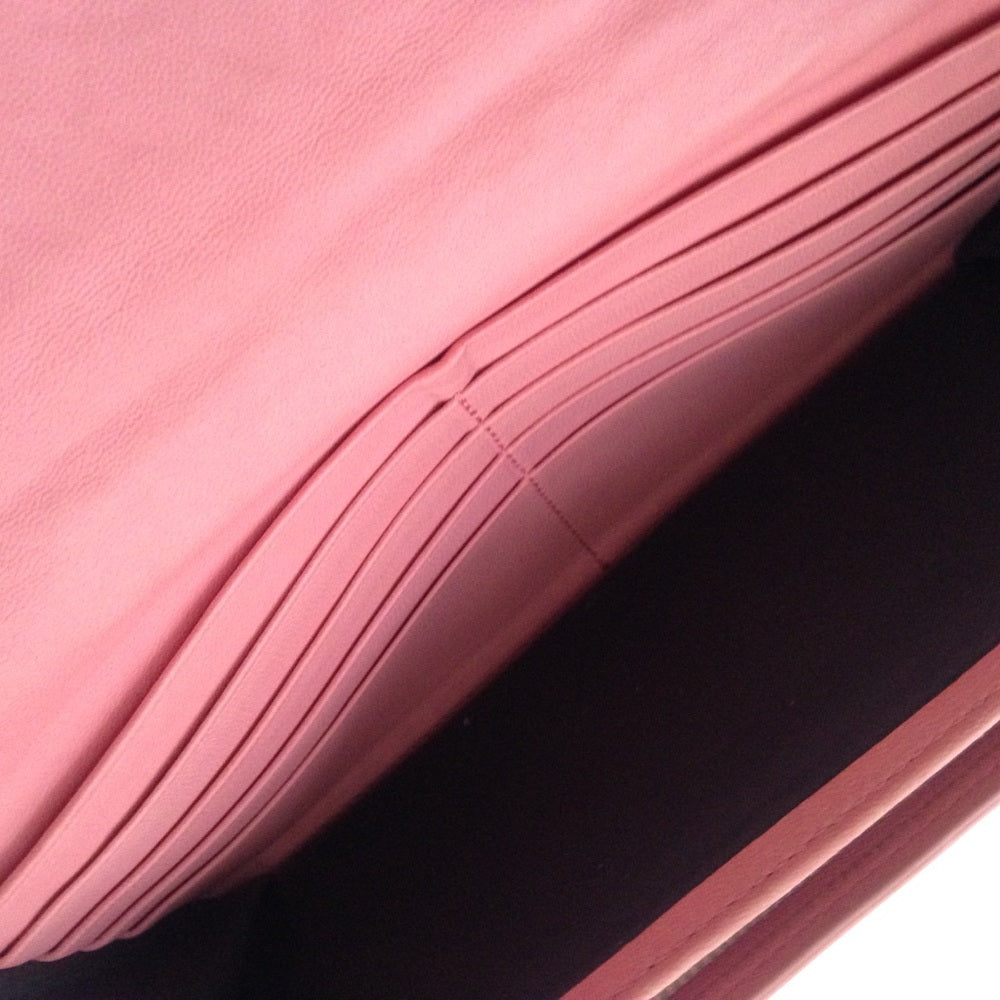 Authentic Bottega Veneta Pink Leather Bi-fold Wall