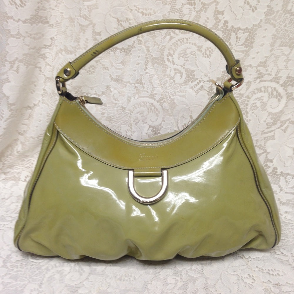 Gucci Green Patent Leather Shoulder Bag