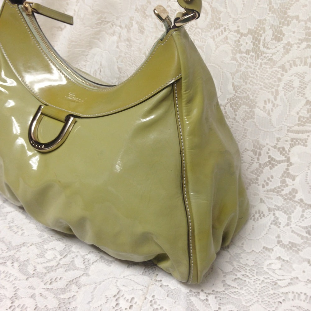 Gucci Green Patent Leather Shoulder Bag