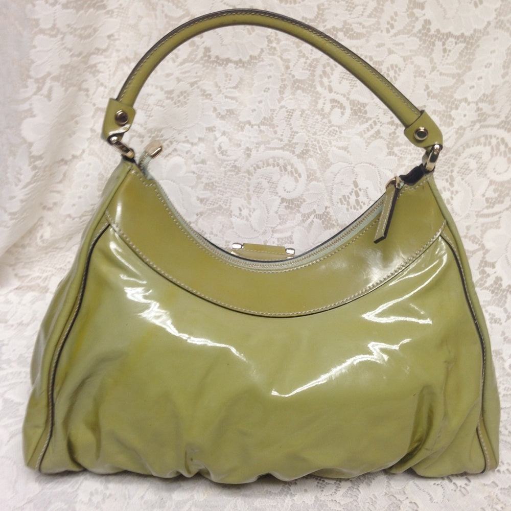 Gucci Green Patent Leather Shoulder Bag