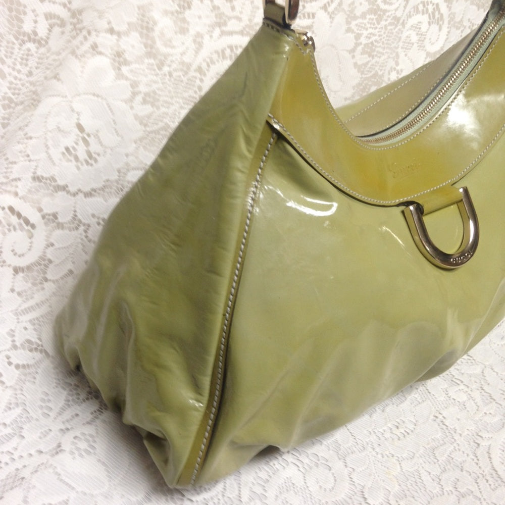 Gucci Green Patent Leather Shoulder Bag