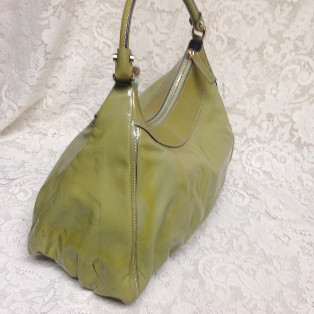 Gucci Green Patent Leather Shoulder Bag