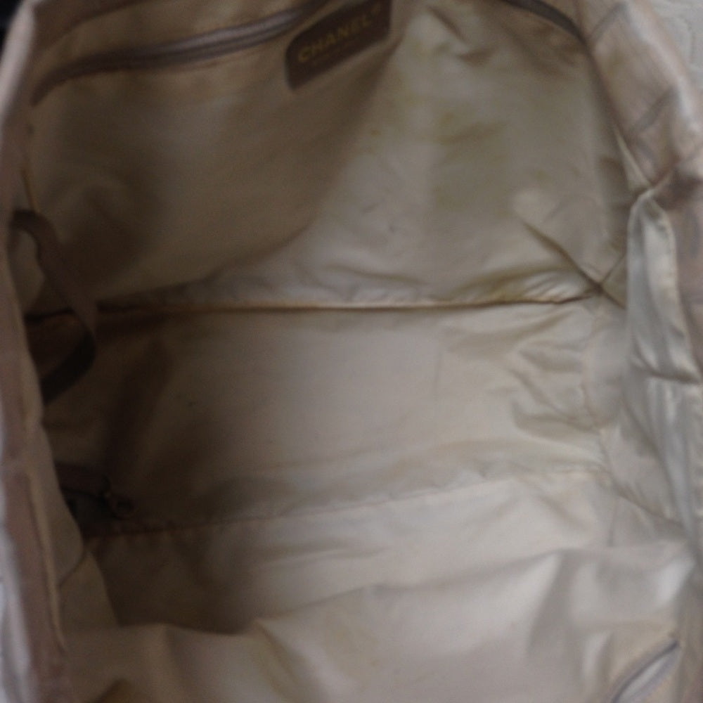 Chanel Travel Line Beige Nylon MM Tote