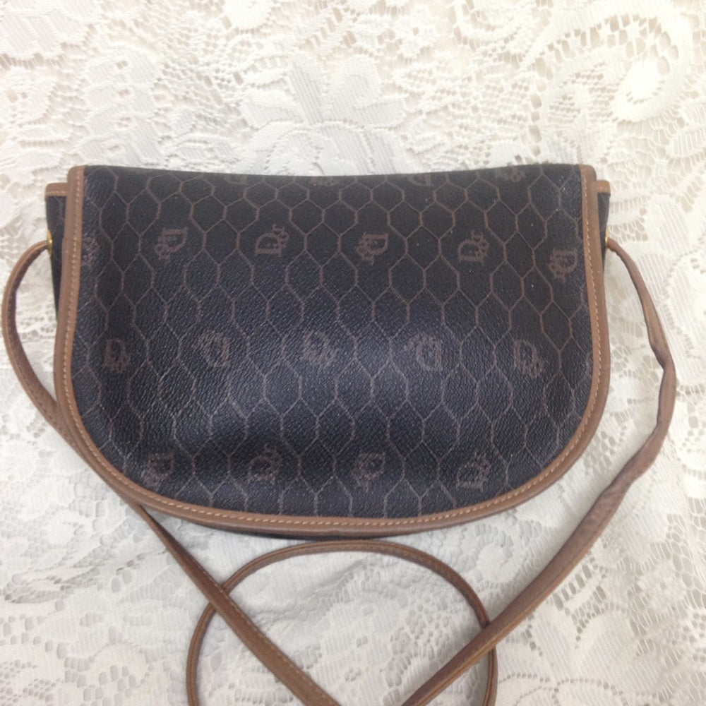 Vintage Christian Dior Coated Canvas Crossbody