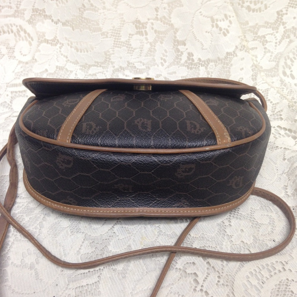 Vintage Christian Dior Coated Canvas Crossbody