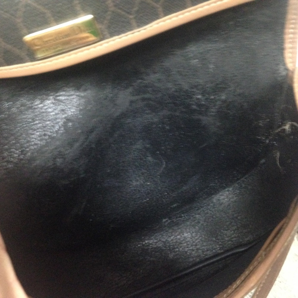Vintage Christian Dior Coated Canvas Crossbody