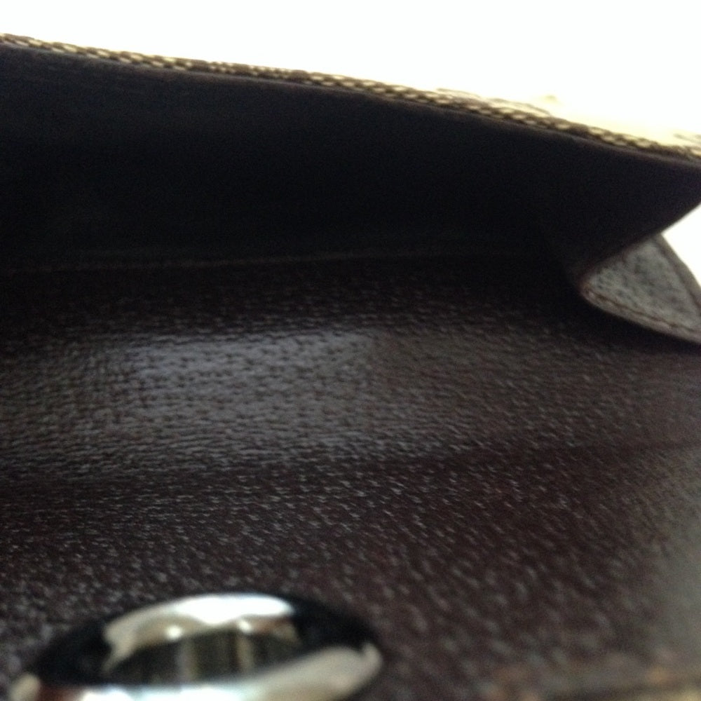 Gucci Brown Mono Canvas compact Bi-fold Wallet