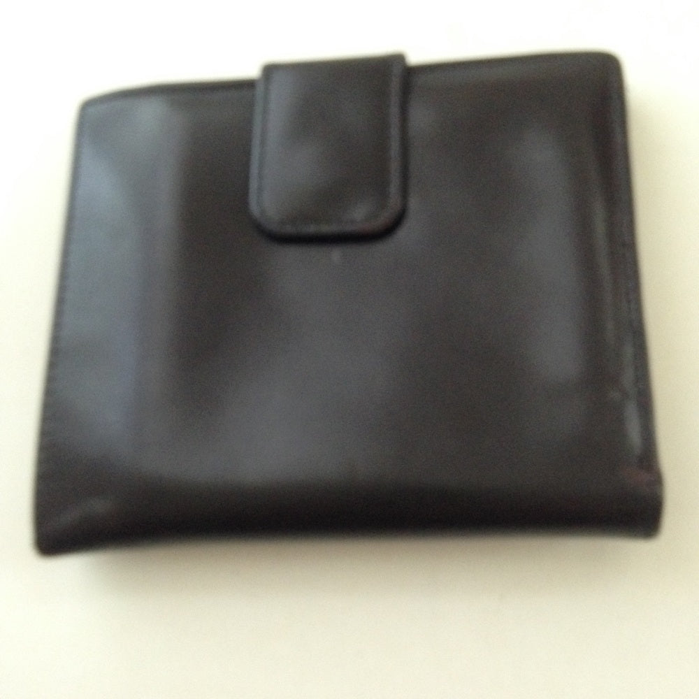 Authentic, Gucci Dark Brown Enamel Trifold Wallet